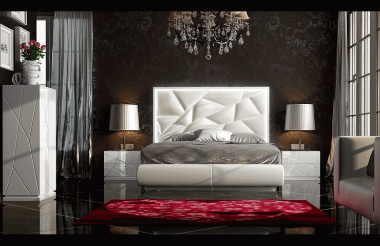 Кровать двуспальная FRANCO KIU 1242 с LED подсветкой изголовья (180х200) в Братске - изображение 11