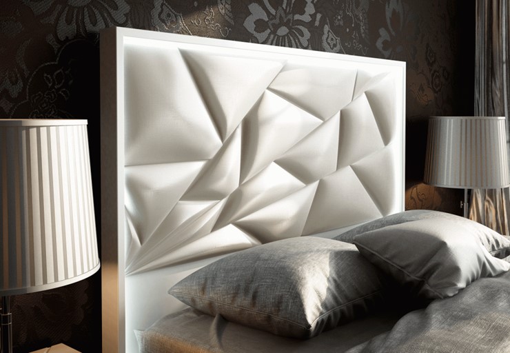 Кровать двуспальная FRANCO KIU 1242 с LED подсветкой изголовья (180х200) в Братске - изображение 9