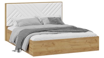 Спальная кровать Хилтон Тип 1 (Дуб крафт золотой/Белый) в Братске