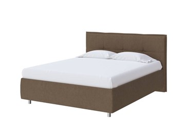 Двуспальная кровать Lino 200х200, Рогожка (Тетра Ореховый) в Ангарске