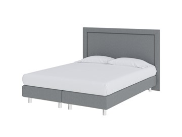 Двуспальная кровать London Boxspring Elite 160х200, Рогожка (Savana Grey (серый)) в Братске
