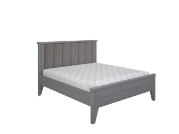 2-спальная кровать с мягкой спинкой Верона 1600, Серый в Ангарске