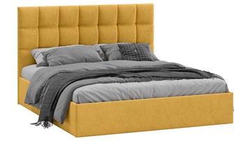 2-спальная кровать с подъемным механизмом Эмбер (Микровелюр Wellmart Yellow) в Ангарске