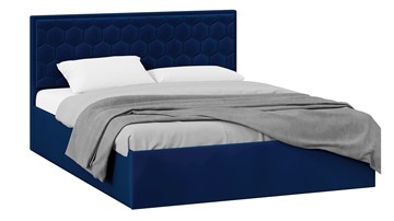 Кровать 2-спальная с подъемным механизмом Порто (Велюр Confetti Blue) без заглушины в Ангарске