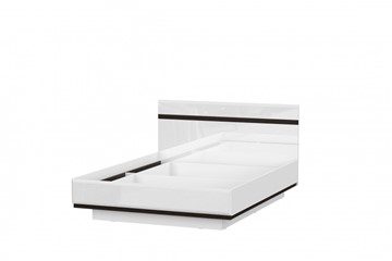 Двуспальная кровать Соло универсальная 1,6х2,0, белый/белый глянец/венге в Братске