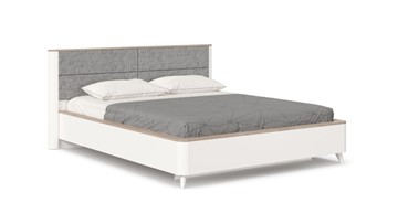 Кровать 2-спальная Стефания 1600 с кроватным основанием ЛД 413.150, Дуб Маувелла PR/Белый в Ангарске