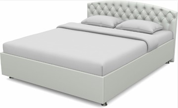 Спальная кровать Пальмира 1400 с основанием (Nitro White) в Братске