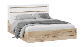 2-спальная кровать с подъемным механизмом Фьюжн ТД-260.01.04 (Дуб Делано, Белый глянец) в Ангарске