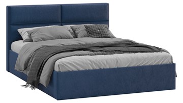 Двуспальная кровать с механизмом Глосс Тип 1 (Микровелюр Wellmart Blue) в Братске