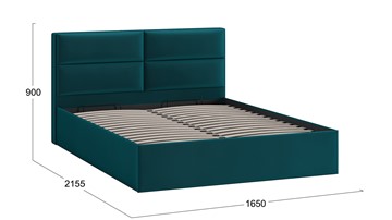 Кровать с подъемным механизмом Глосс Тип 1 (Велюр Confetti Izumrud) в Ангарске - предосмотр 1