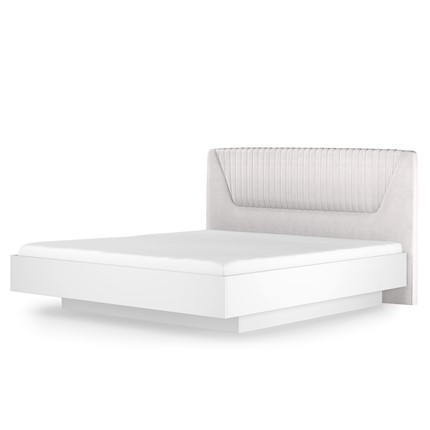 Кровать с механизмом полуторная Марсель-11 (Белый, ткань Catania white) 1400 в Ангарске - изображение