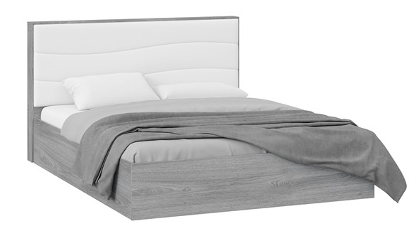 Кровать с подъемным механизмом Миранда тип 1 (Дуб Гамильтон/Белый глянец) в Братске - изображение