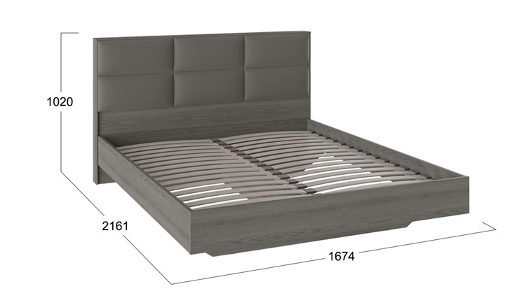 Кровать с мягким изголовьем Либерти, Хадсон/Ткань Грей СМ-297.01.001 в Ангарске - изображение 1