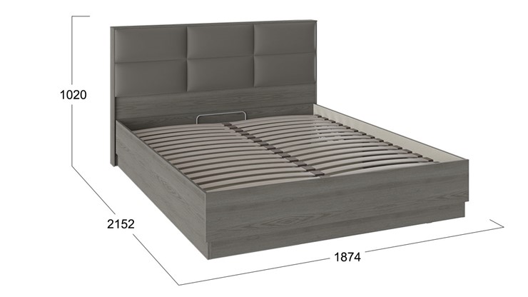 Кровать с подъемным механизмом с мягким изголовьем Либерти, Хадсон/Ткань Грей СМ-297.01.006 в Ангарске - изображение 2