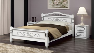 Спальная кровать Карина-5 (Белый Жемчуг) 90х200 в Братске