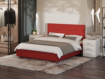 Кровать в спальню Proson Neo 160х200, Велюр (Forest 13 Красный) в Ангарске