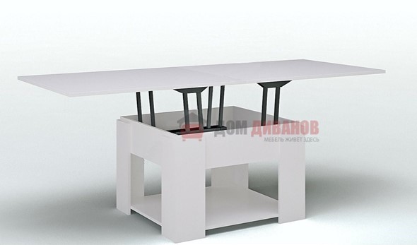 Журнальный стол-трансформер Модерн, белый глянец в Ангарске - изображение