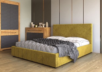 Кровать спальная Нельсон Абстракция 120х200 (вариант 1) с основанием в Ангарске - предосмотр 1