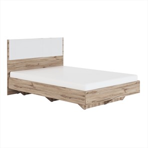 Спальная кровать Николь (мод.1.2) 1,4 белая экокожа, с ортопедическим основанием в Ангарске