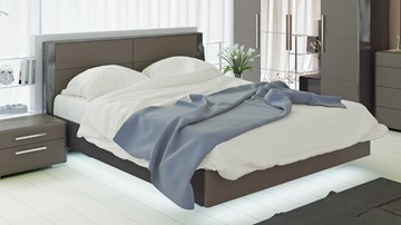 Кровать в спальню Наоми 1600, цвет Фон серый, Джут СМ-208.01.01 в Ангарске
