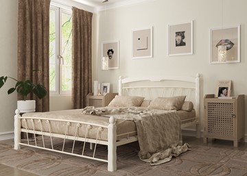 Кровать полутороспальная Муза 1, 1400, белый в Ангарске