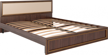 Кровать спальная Беатрис М10 с мягким изголовьем (Орех Гепланкт) в Братске