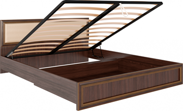 Кровать с подъемным механизмом Беатрис М11 с мягким изголовьем (Орех Гепланкт) в Ангарске