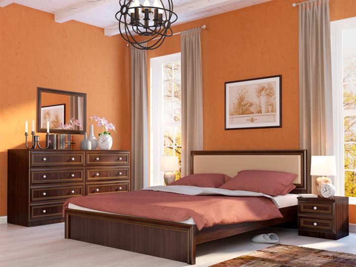 Модульная спальня Беатрис (Орех Гепланкт) в Ангарске - изображение