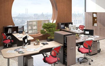 Мебель для персонала Xten для двух сотрудников с тумбочками в Братске - предосмотр 5