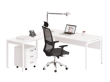 Офисный комплект мебели А4 (металлокаркас DUE) белый премиум / металлокаркас белый в Ангарске