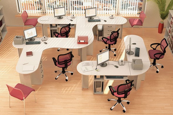 Комплект офисной мебели Классик для 5 сотрудников в Братске - изображение