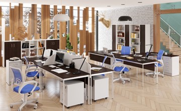 Офисный комплект мебели Imago S - два стола, две тумбы в Братске