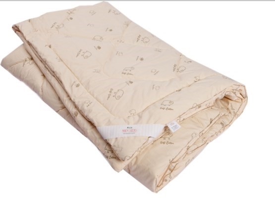 Одеяло Овечья шерсть, теплое, ПВХ, тик в Ангарске - изображение
