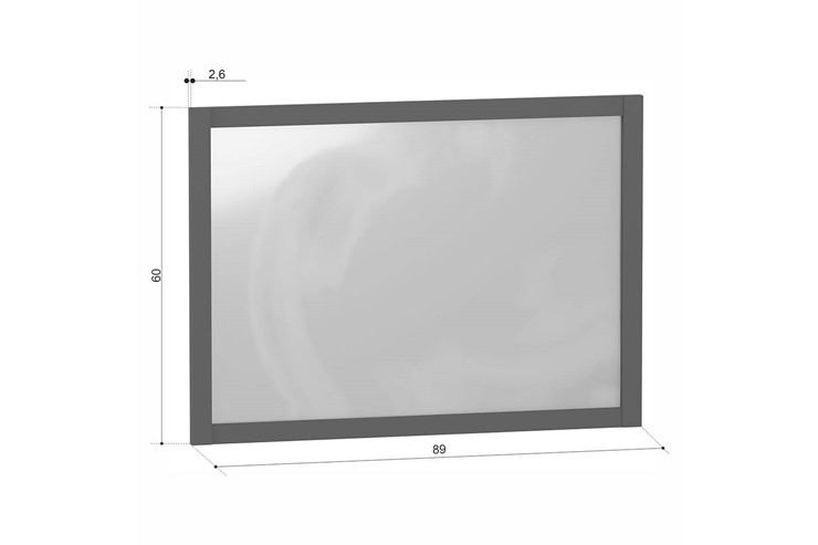 Зеркало настенное Техно Черный ЛД 678.120 в Ангарске - изображение 3