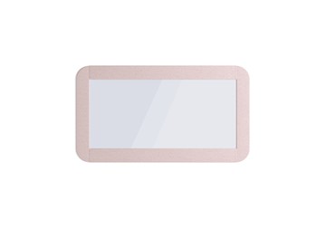 Зеркало прямоугольное Люкс, Велюр Тедди розовый в Ангарске - предосмотр
