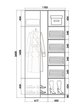 Детский шкаф-купе угловой Хит-У-24-4-77-28, Мишка в интерьере, Дуб сонома в Ангарске - изображение 2