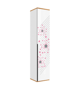 Шкаф одностворчатый Урбан 528.040, белый/розовый в Ангарске