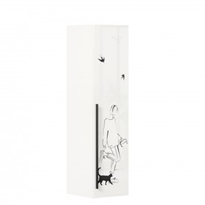 1-створчатый шкаф Джоли Тип 2 ЛД 535.020, Серый шелк в Ангарске