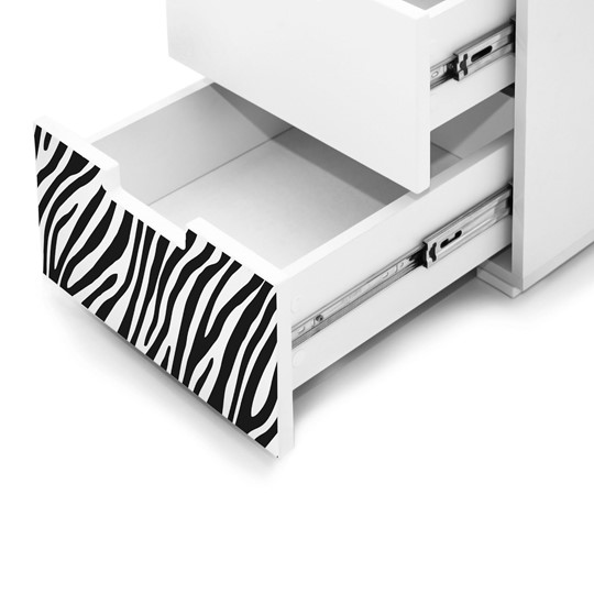 Детская тумбочка Svogen 2 ящика, белый/зебра черная в Ангарске - изображение 6