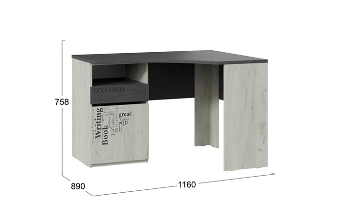 Детский угловой стол с ящиками Оксфорд-2 ТД-399.15.03 в Братске - изображение 5