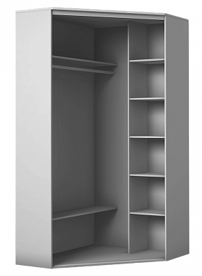 Шкаф угловой с зеркалом, 2400х1103, ХИТ У-24-4-15, шимо светлый в Ангарске - изображение 1