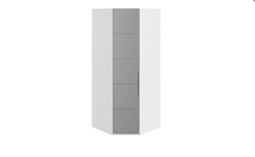 Угловой шкаф Наоми с зеркальной левой дверью, цвет Белый глянец СМ-208.07.07 L в Ангарске