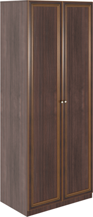Двухстворчатый шкаф Беатрис М02 (Орех Гепланкт) в Ангарске - изображение
