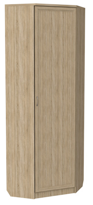 Шкаф распашной 402 угловой со штангой, цвет Дуб Сонома в Ангарске - изображение