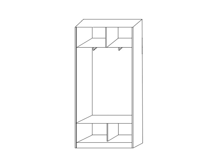 Шкаф 2-х дверный 2200х1200х420 с одним зеркалом ХИТ 22-4-12/2-15 Белая шагрень в Ангарске - изображение 1