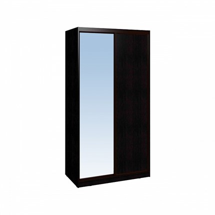 Шкаф 2-х дверный 1200 Домашний Зеркало/ЛДСП, Венге в Ангарске - изображение