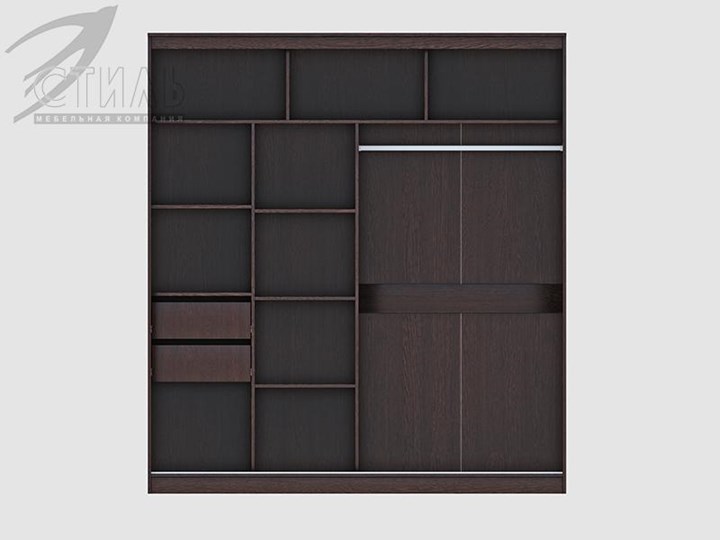 Шкаф 2-х створчатый Комфорт №12 2.0 с прямоугольными зеркалами в Ангарске - изображение 1