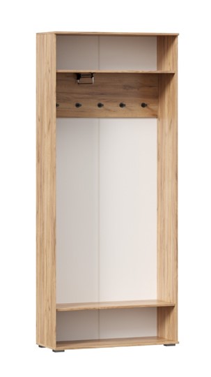 Шкаф двухстворчатый Фиджи с декоративными накладками 659.310, Дуб Золотой/Белый в Братске - изображение 2