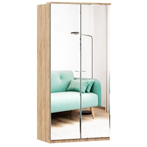 Шкаф двухстворчатый с 2-мя зеркалами Фиджи, 659.233, цвет белый в Ангарске - предосмотр