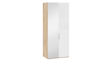 Шкаф для одежды Эмбер СМ-348.07.005 L (Яблоня Беллуно/Белый глянец) в Ангарске